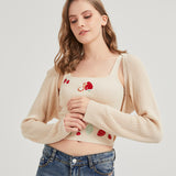 Strawberry Sweet Knit Shrug Crop Cardigan