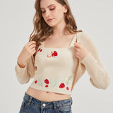 Strawberry Sweet Knit Shrug Crop Cardigan