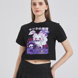 Demon Evil Fox Cropped T-shirt Nichesou