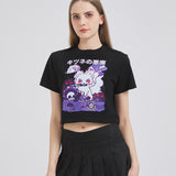 Demon Evil Fox Cropped T-shirt Nichesou