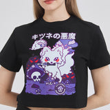 Demon Evil Fox Cropped T-shirt Nichesou