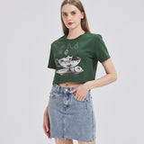 Tea Cup Girl Demon Cropped T-shirt Nichesou