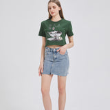 Tea Cup Girl Demon Cropped T-shirt Nichesou