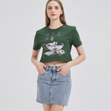 Tea Cup Girl Demon Cropped T-shirt Nichesou