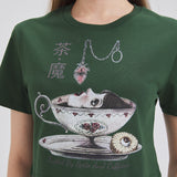 Tea Cup Girl Demon Cropped T-shirt Nichesou