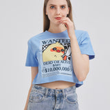 Chicken Wanted Poster Cropped T-shirt Nichesou