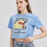 Chicken Wanted Poster Cropped T-shirt Nichesou