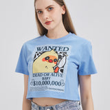 Chicken Wanted Poster Cropped T-shirt Nichesou