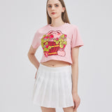 Strawberry Barrel Frog Cropped T-shirt Nichesou