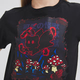 Black Mothman Cat Cropped T-shirt Nichesou