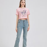 Devil Bunny With Head Balloon Cropped T-shirt Nichesou