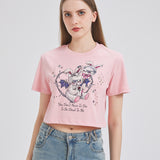 Devil Bunny With Head Balloon Cropped T-shirt Nichesou