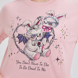 Devil Bunny With Head Balloon Cropped T-shirt Nichesou