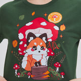 Forest Fox Cropped T-shirt Nichesou