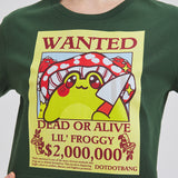 Mushroom Frog Wanted Poster Cropped T-shirt Nichesou