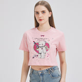 Dark Bear Holding Gun Cropped T-shirt Nichesou