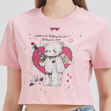 Dark Bear Holding Gun Cropped T-shirt Nichesou