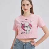 Dark Bear Holding Gun Cropped T-shirt Nichesou