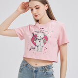 Dark Bear Holding Gun Cropped T-shirt Nichesou