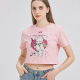 Dark Bear Holding Gun Cropped T-shirt Nichesou