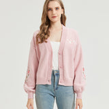 Strawberry Milk Embroidered Knit Cardigan Nichesou