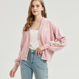 Strawberry Milk Embroidered Knit Cardigan Nichesou