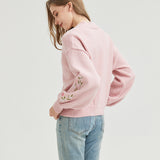 Strawberry Milk Embroidered Knit Cardigan Nichesou