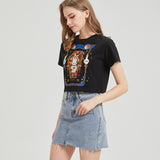 Rose Funeral Wounded Bunny Cropped T-shirt Nichesou