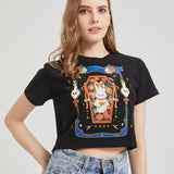 Rose Funeral Wounded Bunny Cropped T-shirt Nichesou