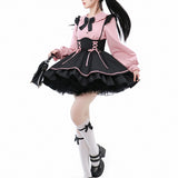 Jirai Kei Overalls High Waist Landmine Style Black Suspender Skirt