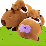 Capybara Baby and Father in Saddle Plush 15.8in