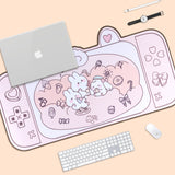 Bunny Picnic Day Keyboard Gaming Mouse Pad