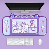 Kawaii Bunny Claw Machine Keyboard Gaming Mouse Pad