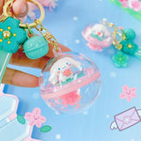 Sakura Acrylic Ball Strap Keychain