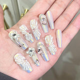 Frozen Fairy Butterfly Handmade Faux Nail Set