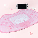 Pink Gaming Cat Keyboard Gaming Mouse Pad