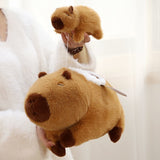 Capybara Baby and Father in Saddle Plush 15.8in