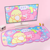 Psyduck and Slowbro Inspired Mouse Pad Keyboard Gaming Mouse Pad