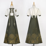 Celestial Magic Hanfu Lolita Blouse x Pleated Skirt 2PC