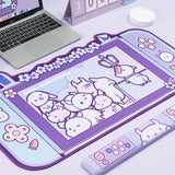 Kawaii Bunny Claw Machine Keyboard Gaming Mouse Pad