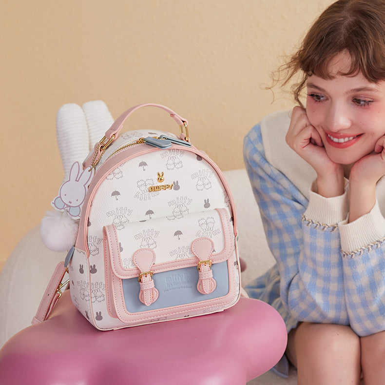 doodlebug mini backpack Miffy PU Leather Mini Backpack Pink/Blue – DotDotBang Store