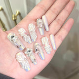 Frozen Fairy Butterfly Handmade Faux Nail Set