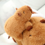 Capybara Baby and Father in Saddle Plush 15.8in