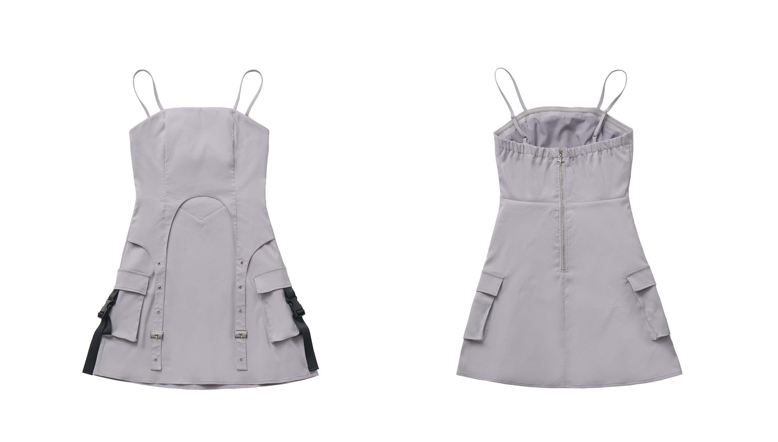 Gray Wolf Futuristic Techwear Top Skorts