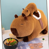 Capybara Baby and Father in Saddle Plush 15.8in