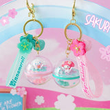 Sakura Acrylic Ball Strap Keychain