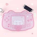 Pink Gaming Cat Keyboard Gaming Mouse Pad