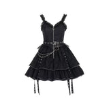 Imprisonment V-neckline Punk Jumper Dress Full Set