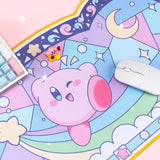 Rainbow Kirby Inspired Keyboard Gaming Mouse Pad