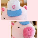 Pink Capybara Wearing Baseball Backpack Plush 9in